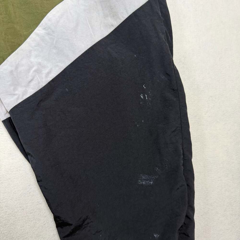 FTP Pants Mens Size XL Colorblock Nylon Warm-Up Black Olive White Nylon Flaws - Picture 7 of 14